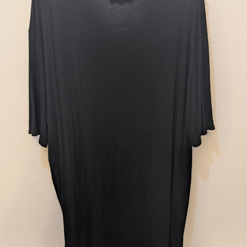 POL Black V-Neck Womans Dress Side Zip Size Medium - Picture 4 of 9